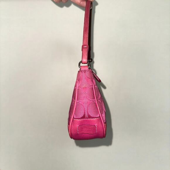 Vintage Y2K Coach 6094 'Hamptons Demi' Shoulder Bag Hot Pink - Picture 2 of 14